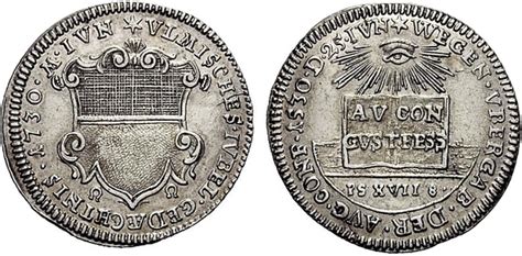 Ducat Silver Pattern Strike Augsburg Confession Ciudad De Ulm