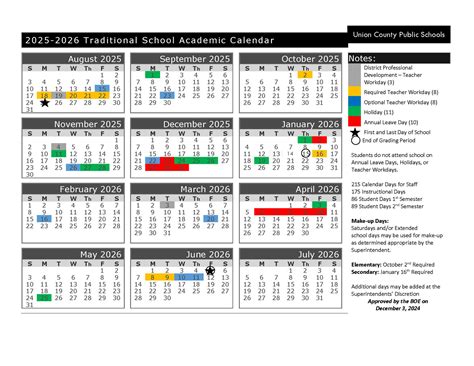 2025-26 Calendar - no 1/2... - Kathy Heintel - Union County Board of Education District 6 | Facebook