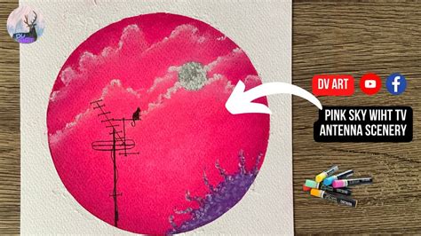 Pink Sky Tv Antenna Drawing Beginners Pink Sky Tvantenna Dvart