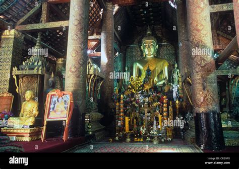 Buddha Statue In The Sim Wat Xieng Thong Temple Luang Prabang Laos