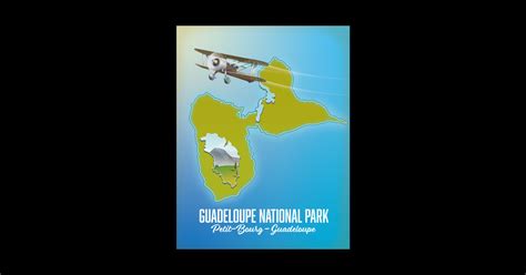 Guadeloupe National Park map - Guadeloupe National Park Map - Sticker ...