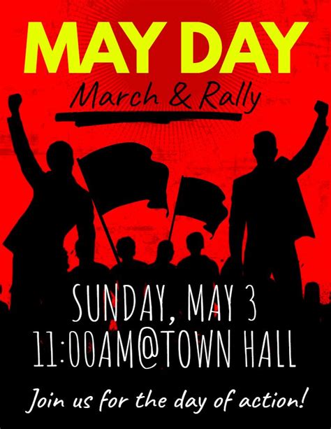 Printable May Day Poster Template Red Poster Template May Days