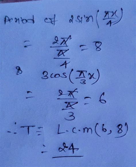 Find The Period Of The F X 2 Sin Left Frac Pi X 4