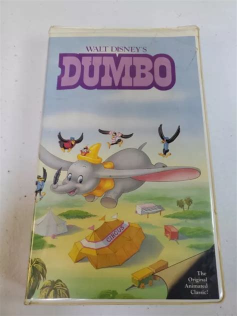 Dumbo Vhs Walt Disney Black Diamond Classics Rare Pink Spine Vintage