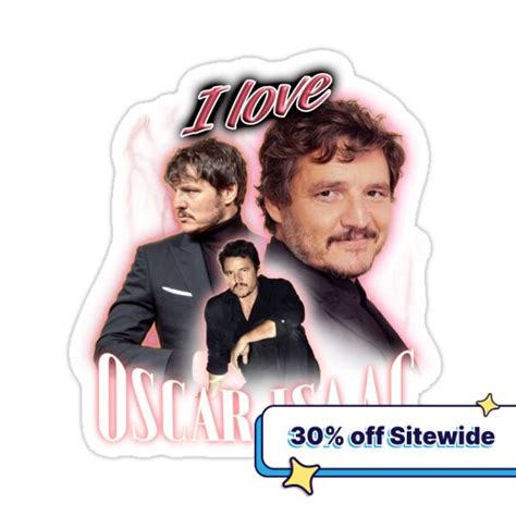 I Love Oscar Isaac Pedro Pascal Cursed Fan Collage Sticker For Sale