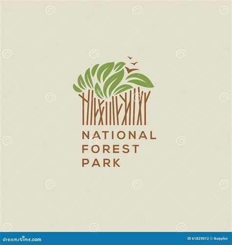 Forest National Park Logo Stock Vector Image 61829012