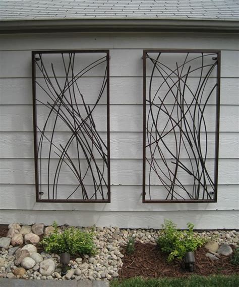 20 Collection of Abstract Outdoor Metal Wall Art