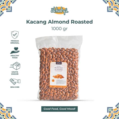 Kacang Almond Kupas Roasted Kg Kacang Almond Panggang Original