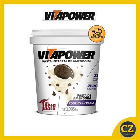 Pasta De Amendoim Sabor Cookies Cream G Vitapower