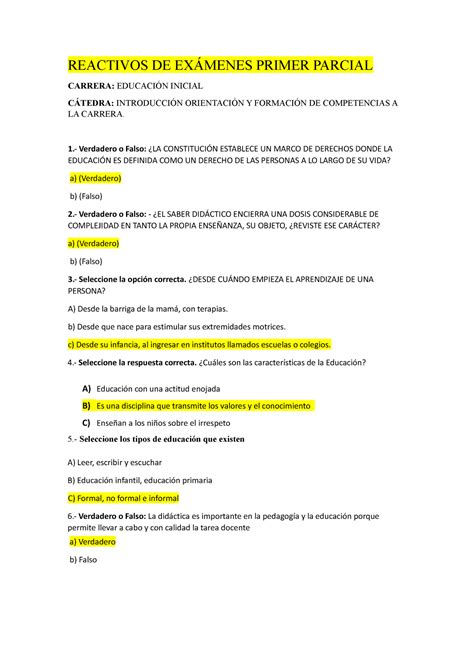 Educaicon Inicial Reactivos De Trabajo Social Reactivos De Ex Menes