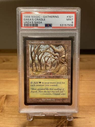 PSA9 MTG Magic The Gathering Gaea S Cradle Urza S Saga Trading Card