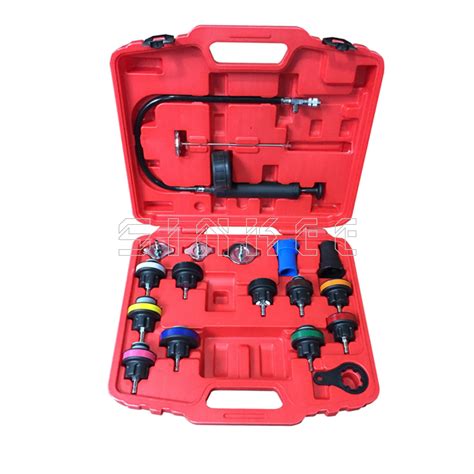 18 Pcs Radiator Pressure Tester Tool Kit Cooling System Testing Tool