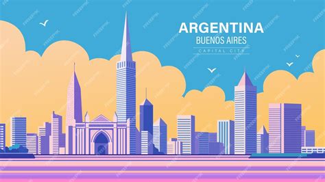 Premium Vector Argentina Buenos Aires Capital City With Tall