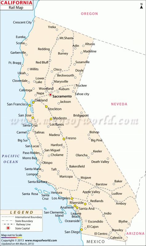 California Rail Map, All Train Routes In California - Amtrak California Map | Printable Maps