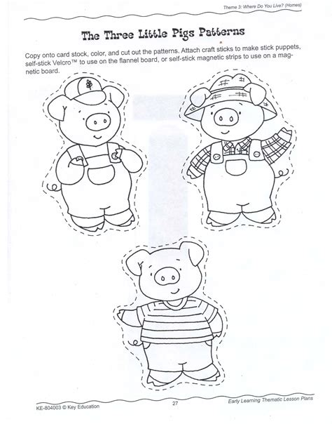 story of the three little pigs printable 1