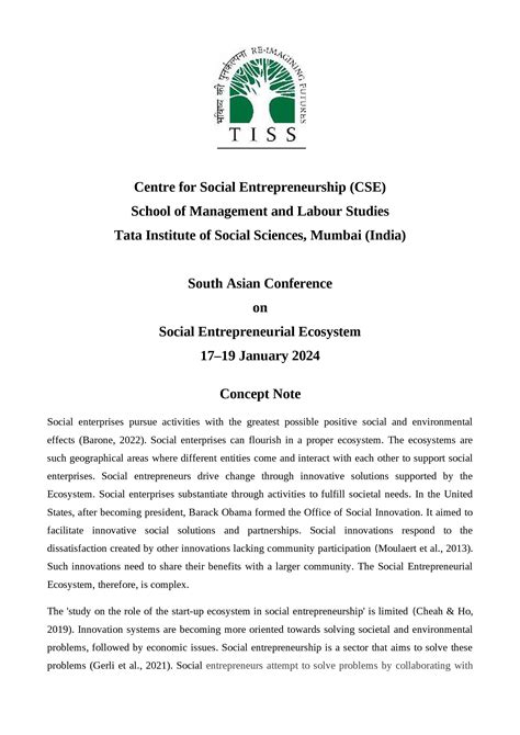 South Asian Conference on Social Entrepreneurial Ecosystem | TISS