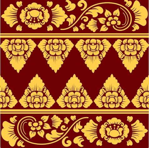 Premium Vector | Balinese pattern red