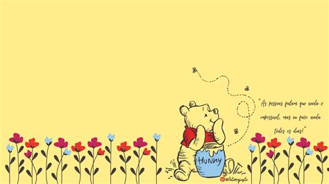 Background Yellow Fundo De Tela Amarelo Desktop Ursinho Pooh