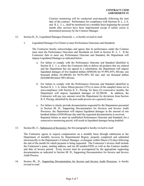 Contract Amendment In Word And Pdf Formats Page 5 Of 7