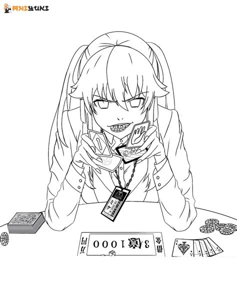 Kakegurui Coloring Pages Printable For Free Download