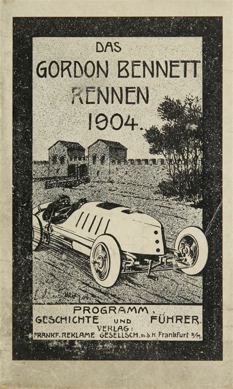 Gordon Bennett The Motor Racing Programme Covers Project