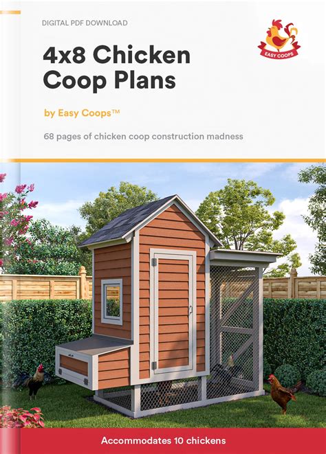 X Medium Chicken Coop Plans For Chickens Easy Coops