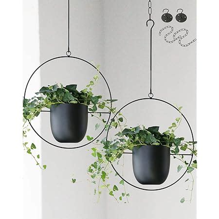 ABETREE 2 Pcs Hanging Planters For Indoor And Outdoor Plants With Hooks