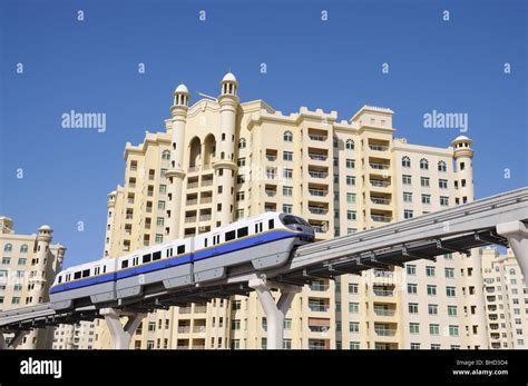 The Palm Jumeirah Monorail Dubai United Arab Emirates Stock Photo Alamy