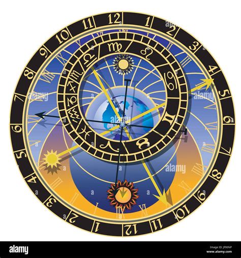 Astronomical Clock Vector Hi Res Stock Photography And Images Alamy