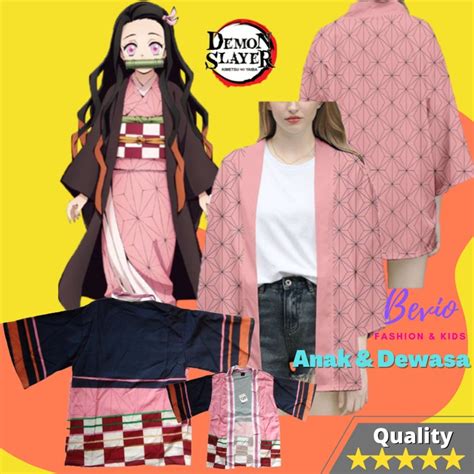 Jual Haori Nezuko Kimetsu No Yaiba Anak Dewasa Baju Kostum Kimono