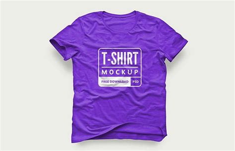 Free Wrinkled T Shirt Design Mockup Psd