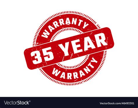 Year Warranty Rubber Stamp Royalty Free Vector Image