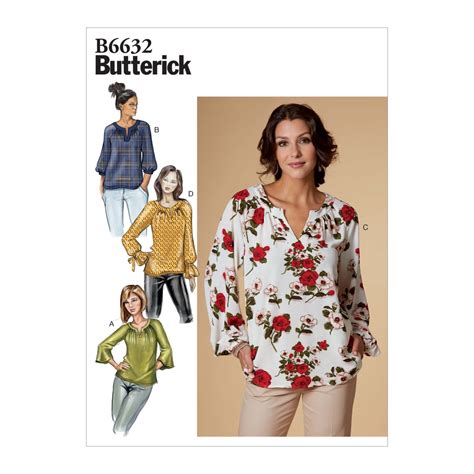 Butterick Sewing Pattern B6632 Misses Top Sewdirect