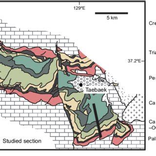 Colour Online Simplified Geological Map Of The Samcheok Coalfield