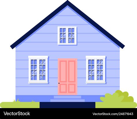 House simple cartoon icon Royalty Free Vector Image