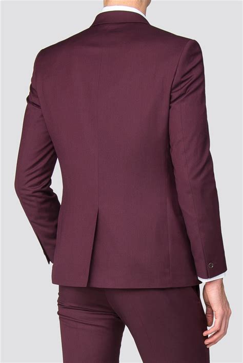 Red Herring Slim Fir Burgundy Suit Suit Direct