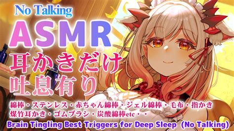 【asmr】【吐息有り声なし】気持ち良すぎ！12種類の鼓膜に届く深い耳かき。 Deep Ear Cleaning Penetrates