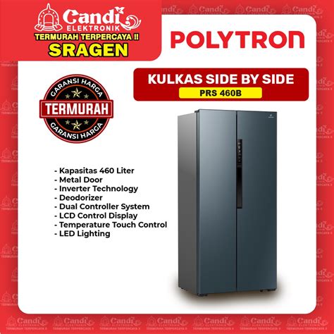 Jual Polytron Kulkas Side By Side Liter Prs B Shopee Indonesia