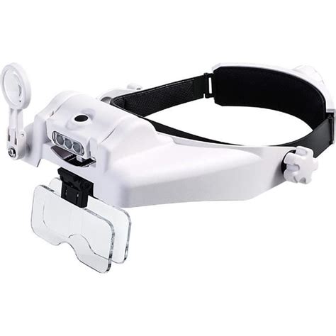 IFCOW Lunette Loupe avec 3 Lères LED et 5 Lentilles Loupe éclairante