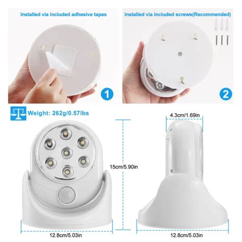 Dropship Wireless LED Spotlight 90 Degree Motion Sensor Night Lamp 360