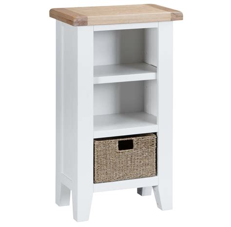 Tennyson White Small Narrow Bookcase White Furniture From Readers