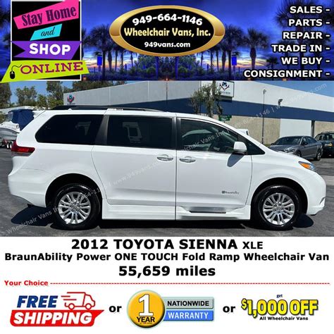 For Sale Used Toyota Sienna Braunability Power One Touch Fold