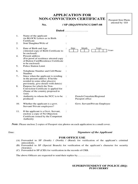 Non Conviction Certificate Pdf Government Privacy