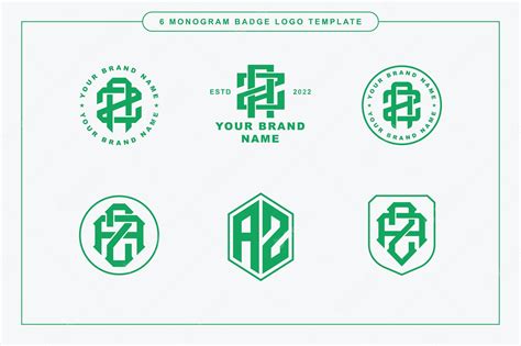 Premium Vector Letters Az Or Za Monogram Template Logo Initial Badge