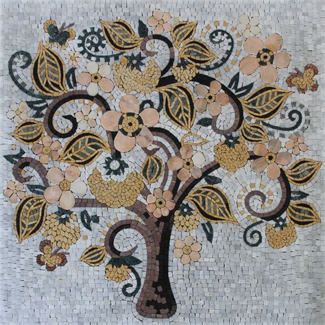 Tree Of Life Wall Mosaic Mosaic Marble