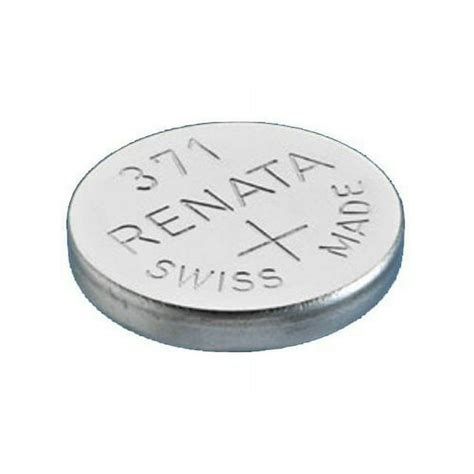 Silver Oxide Button Cell Battery 371 By Renata