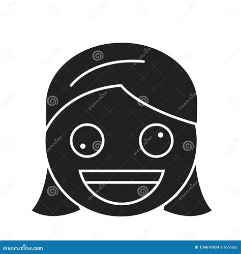 Zany Face Emoji Black Vector Concept Icon. Zany Face Emoji Flat ...