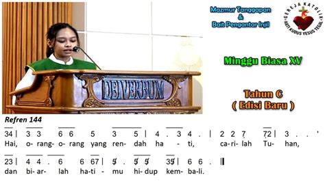 Mazmur Tanggapan Bpi Baru Hari Minggu Biasa Xv C Juli