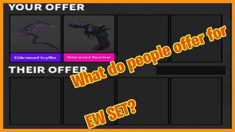 What Do People Offer For Ew Set Mm2 Trading Youtube