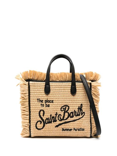 Mc Saint Barth Mini Vanity Straw Tote Bag Farfetch